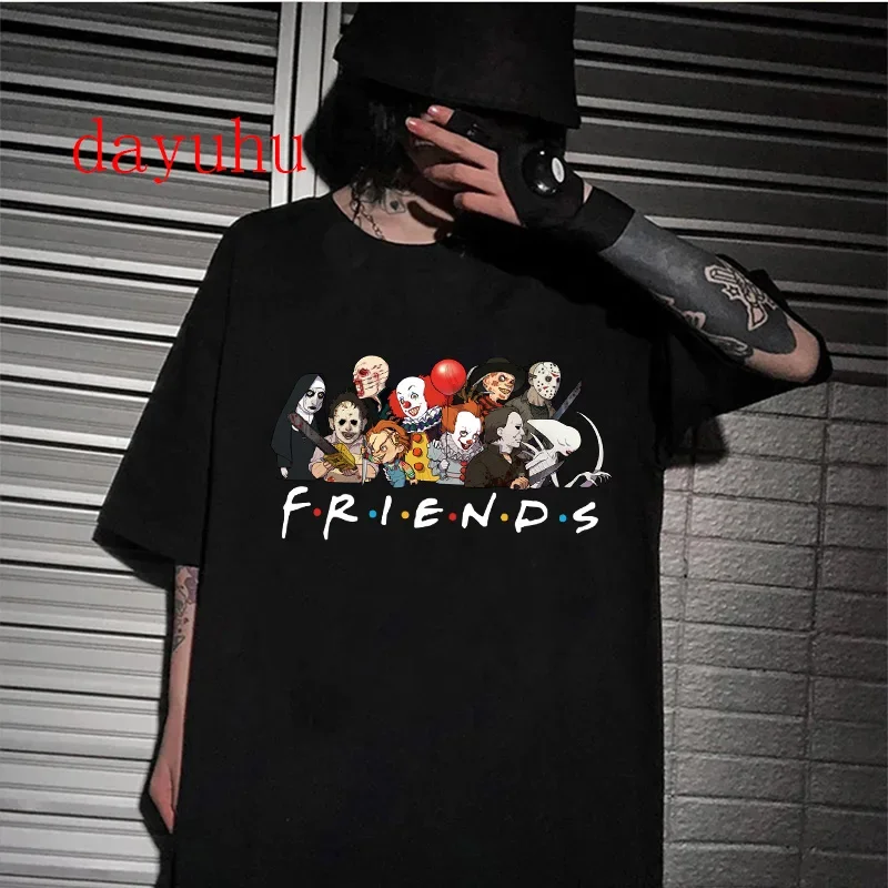 2024 Friends Tv Show Y2k Funny Cartoon T Shirt Women Ullzang Streetwear T-shirt Fashion 90s Anime Tshirt Casual Top Tees Female image 5