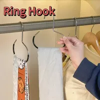 1/2/3/5Pcs Durable Circle Ring Hat Hanger Closet Hat Hanger Baseball Cap Rack Organizer Hanging Holder Scarf Towel Tie Storage