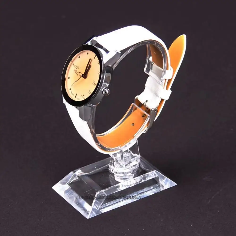 Estante de exhibición de reloj de pulsera de plástico, soporte de exhibición de caja de exhibición, herramienta de embalaje de joyería transparente, altura Total, 10CM, venta