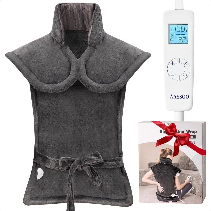 

Графеновая нагревательная подушка для спины и шеи, плеч, для облегчения боли, большая грелка для женщин, мужчин, папы, утяжеленное электрическое тепло