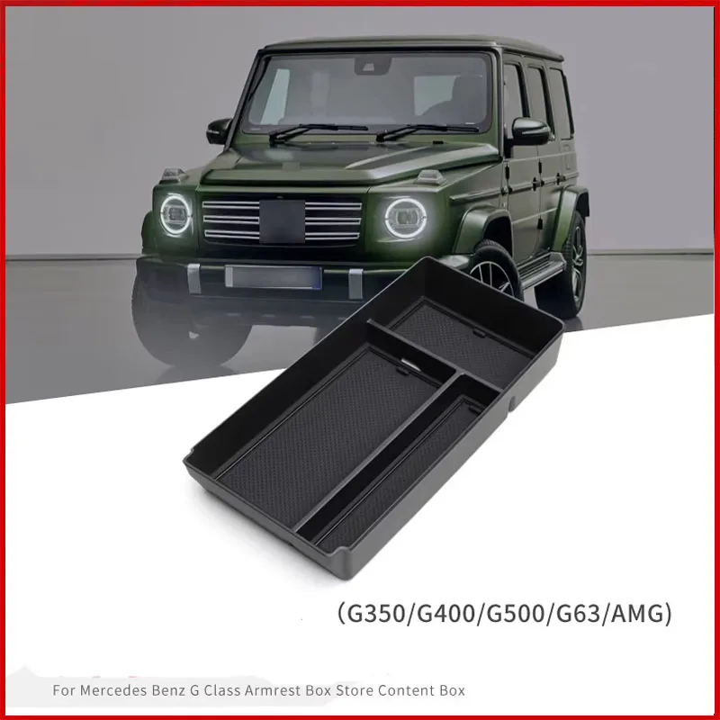 

For Mercedes Benz AMG G500 G350 G400 G63 2019-2024 ABS Center Armrest Storage Box Container Stowing Glove Box Car Accessories
