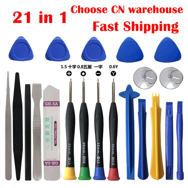 21 in 1 Phone Repair Tools Spudger Pry Opening Tool Screwdriver Set for iPhone X XR XS 8 7 6S 11 12 13 Hand Tools