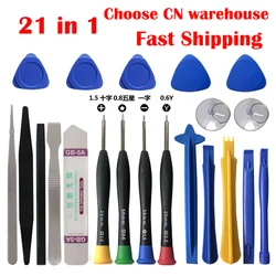 21 in 1 Phone Repair Tools Spudger Pry Opening Tool Screwdriver Set for iPhone X XR XS 8 7 6S 11 12 13 Hand Tools