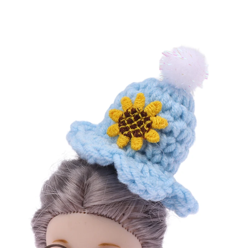 1/12 Doll Mini Knitting Hat Doll Knit Cap Clothes Dress Up Dollhouse Decoration Accessories For Kid Pretend Play Toys