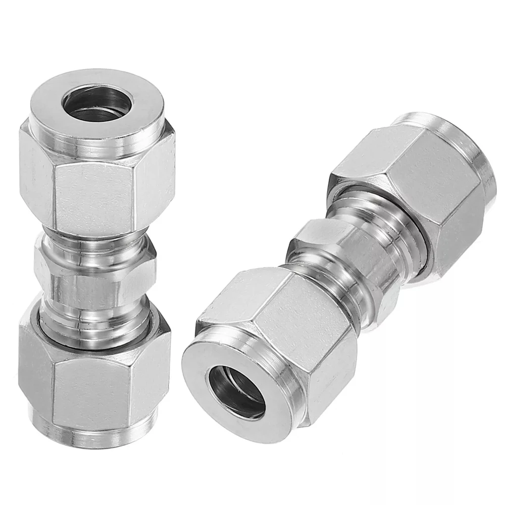 Swagelok 1/8'' 1/4'' 3/8'' 1/2'' Straight Union Compression Fittings 304 Stainless Steel 3 4 6 8 10 12 14 16 18 20 22 25mm