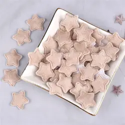 50Pcs 25mm Fur Padded Star Patches Stickers Sew Clothes Jeans Patches Diy Coats Applique Handmade Patchwork Accessories