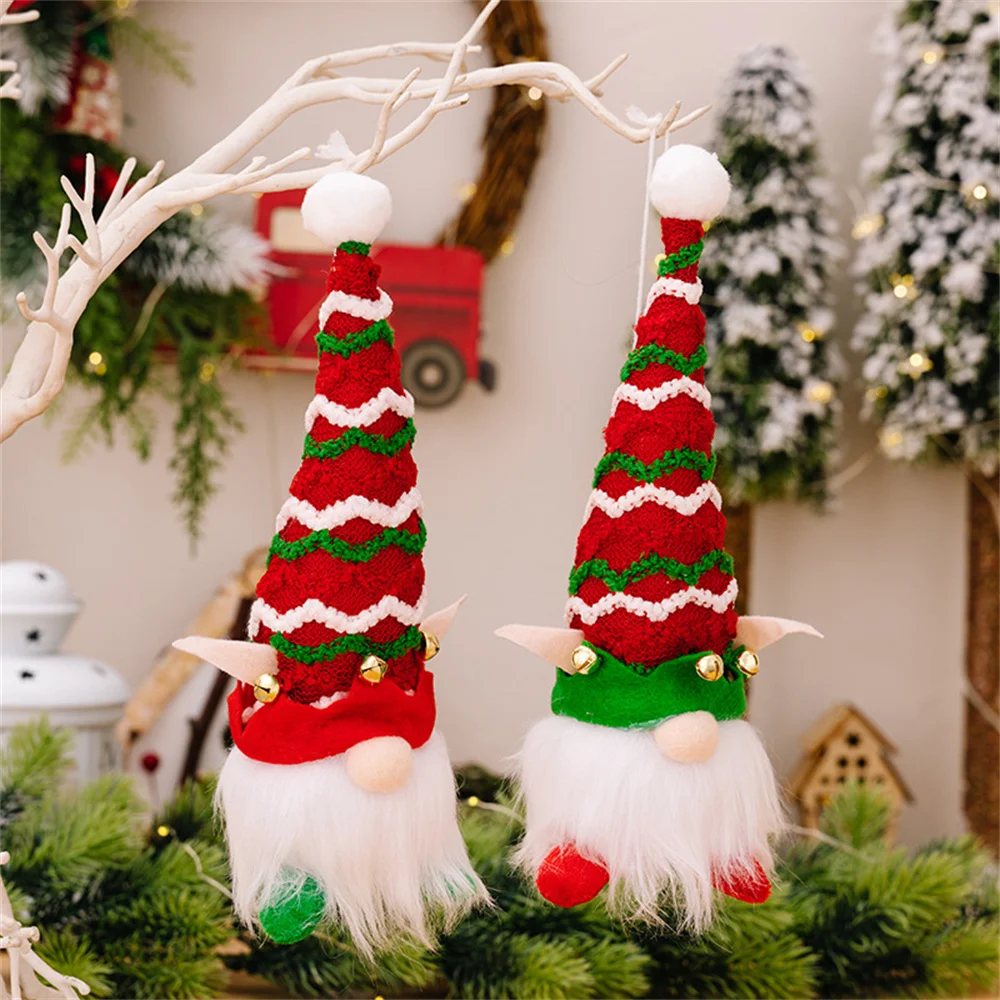 2025 Christmas Doll Sled Elf Ski with Led Light Christmas Decorations for Home Xmas 2025 New Year 24cm 