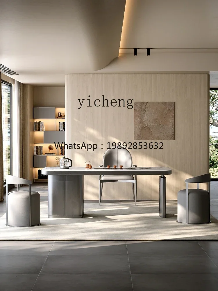 LYY  office slate modern simple light luxury high-end Kung Fu tea table small tea table and chairs