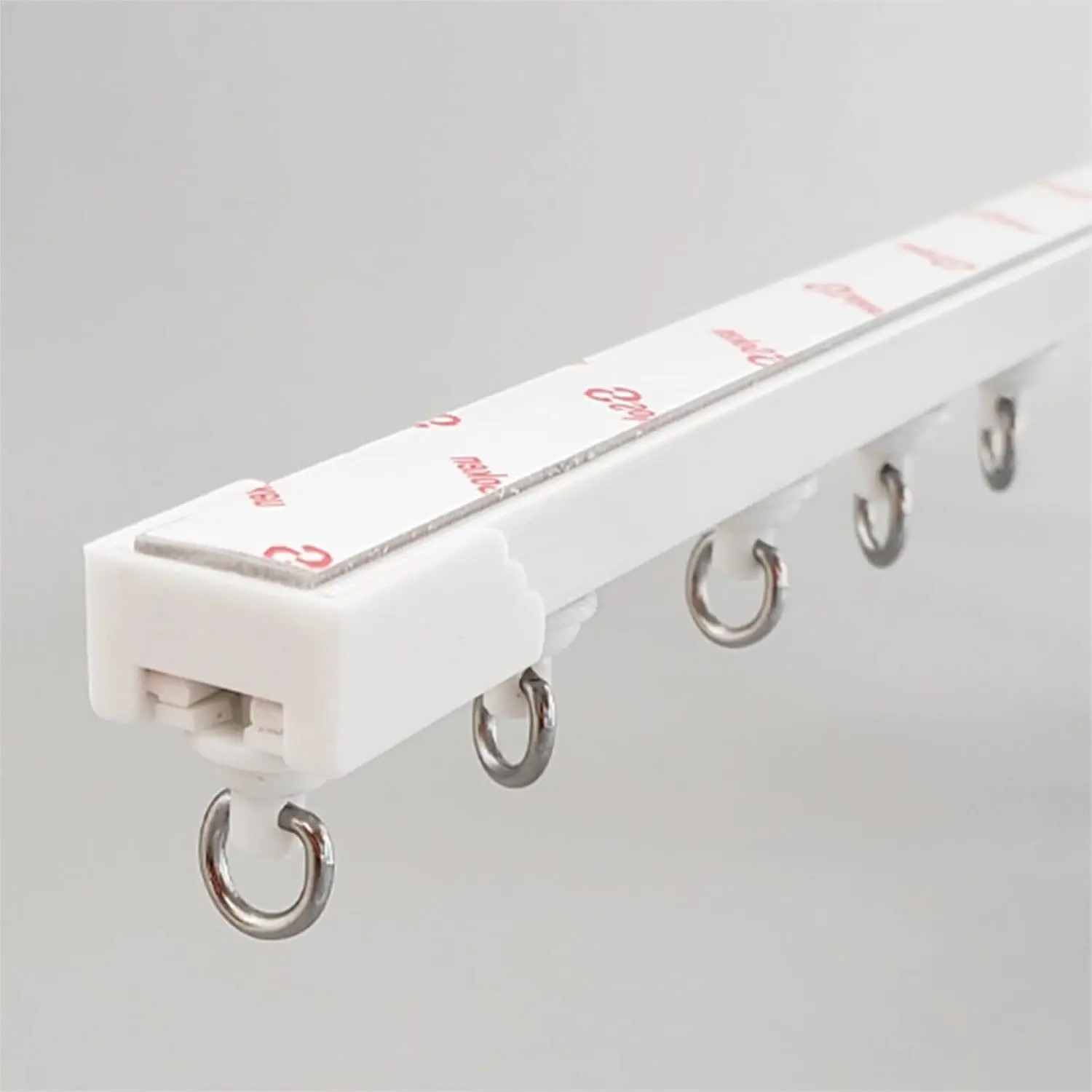 Autoadhesivo, Divisores De Ambiente, Riel De Cortina Montado En El Techo O En La Pared, Fácil De Cortar A Medida (techo blanco M