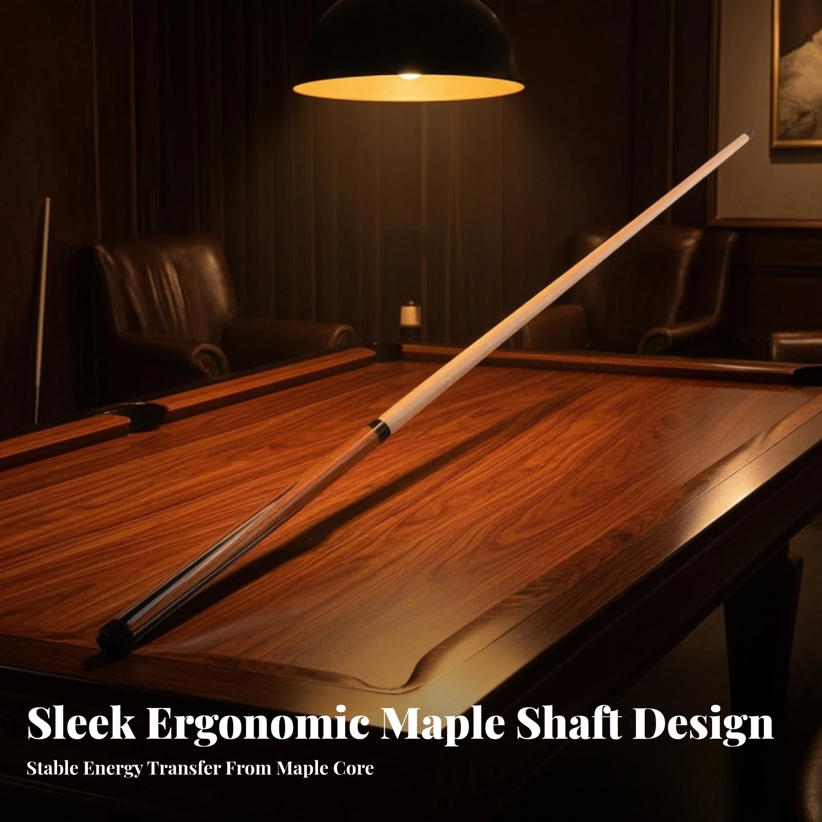 Billiard Cue with 1/2 Split Good Value Maple Billiard Cue Stiff for Pool Players, Practice Sessions