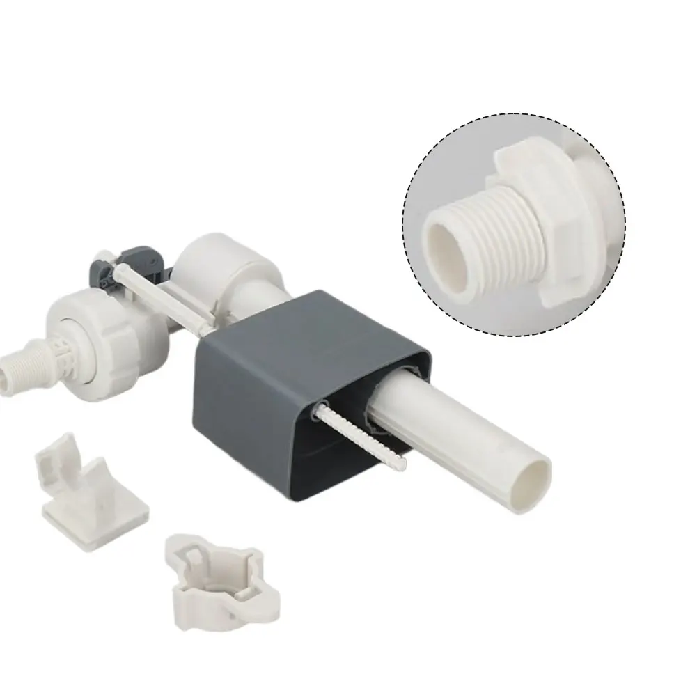 Four-Point Concealed Toilet Inlet Valve with Straight Bracket and 4 Inch Threaded Inlet for Bathroom Retrofit Projects
