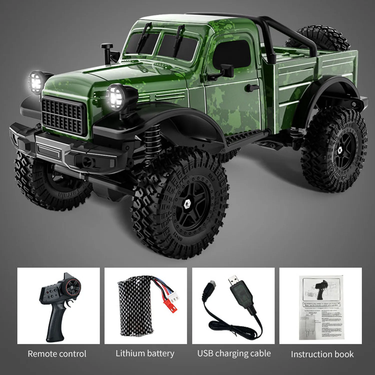 1/18 rc veículo off road c8813 4*4 simulação de controle remoto captador carro escalada rtr motor escovado à prova dwaterproof água brinquedo esc