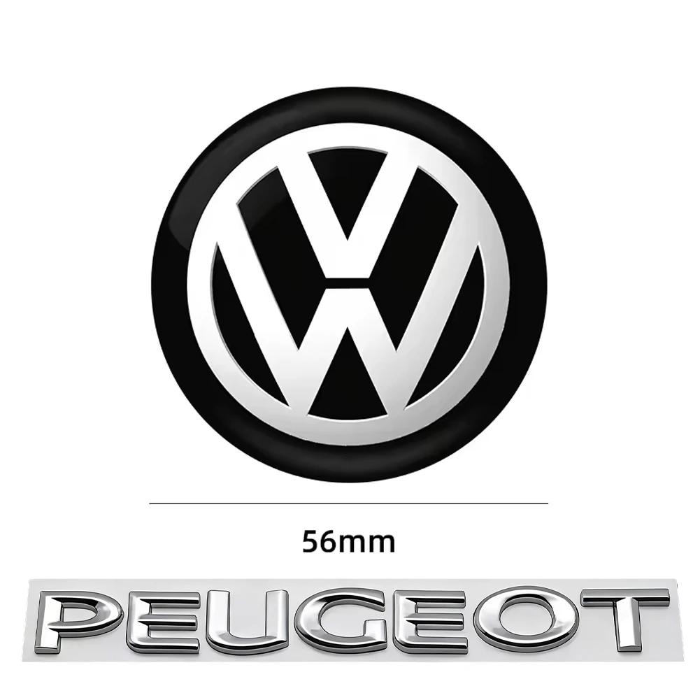 Cup Holders 4Pcs 56mm Car Wheel Center Cover Stickers Hub Cap Accessories For Volkswagen GTI Polo Passat B6 B7 B8 Golf MK7 MK8 T view 2