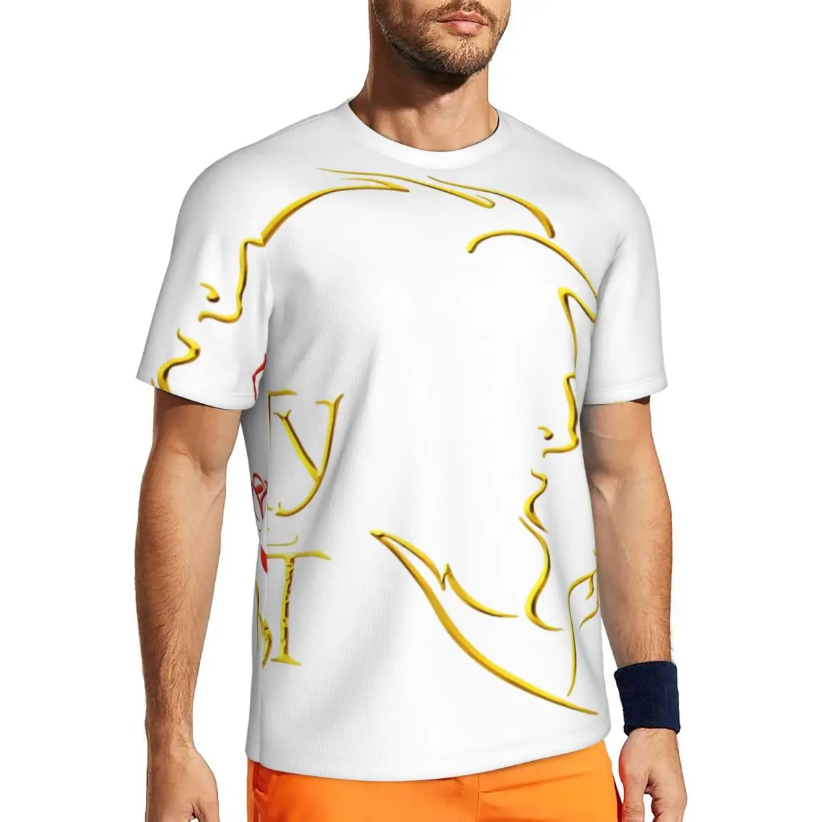 

Beauty And The Beast Logo T Shirt Male Y2K Funny Gym T Shirts Quick Dry Summer Hippie Tees Pattern Big Size Clothing