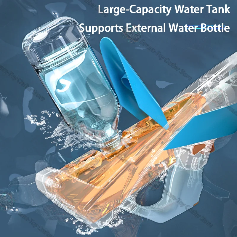 لعبة مسدس المياه الكهربائية للأطفال التلقائي شفط الناسف المحمولة في الهواء الطلق سبلاش معتمد الفضاء نمط قارب اللعب الشاطئ اطلاق النار فو