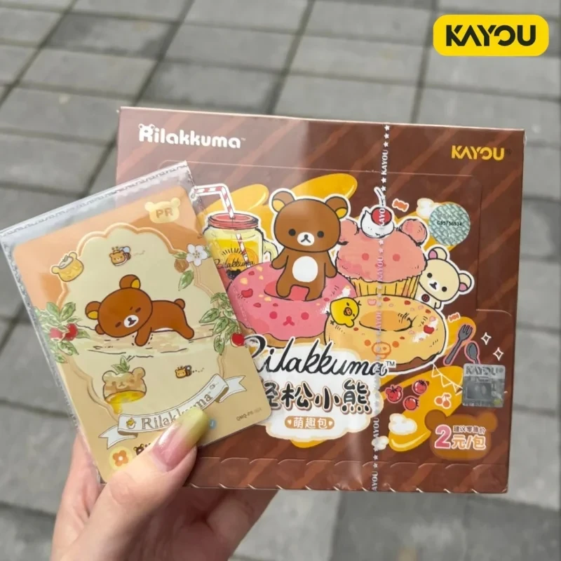 

Kayou Official Authentic Rilakkuma Series 1 Collectible Cards Cute Fun Pack Blind Box Anime Periphery Small Trading Cards
