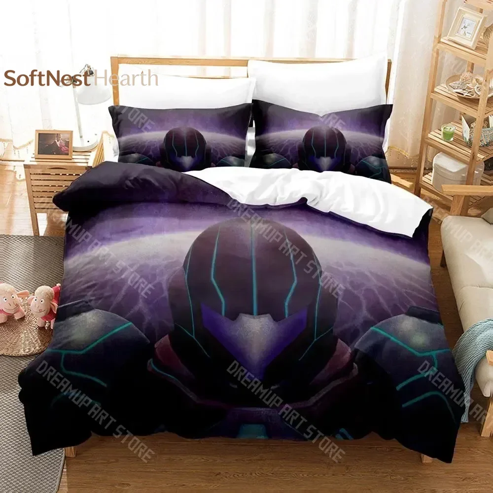 2026 3D Print Metroid Prime Bedding Set Single Twin Full Queen King Size Bed Set Adult Kid Bedroom Duvetcover Sets Game