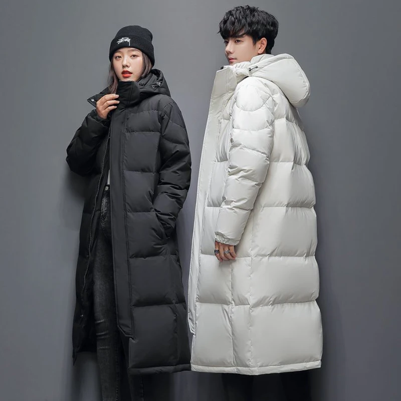 

Couple Outdoor Mountaineering Camping Fashion Long Style Feather Jacket Windproof Breathable Warm Versatile Down Jacket