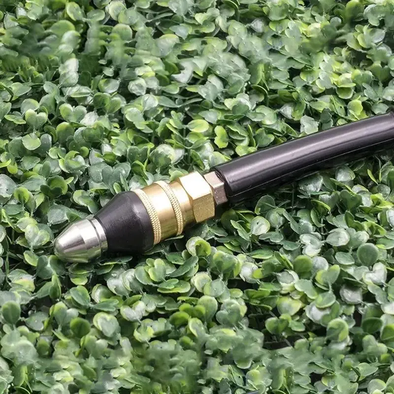 1/4 Inch Sewer Cleaning Tool High-pressure Nozzle Pipe Dredger Cleaning Hose Pipe Jetter Head 5000PSI High Pressure Washer Sewer