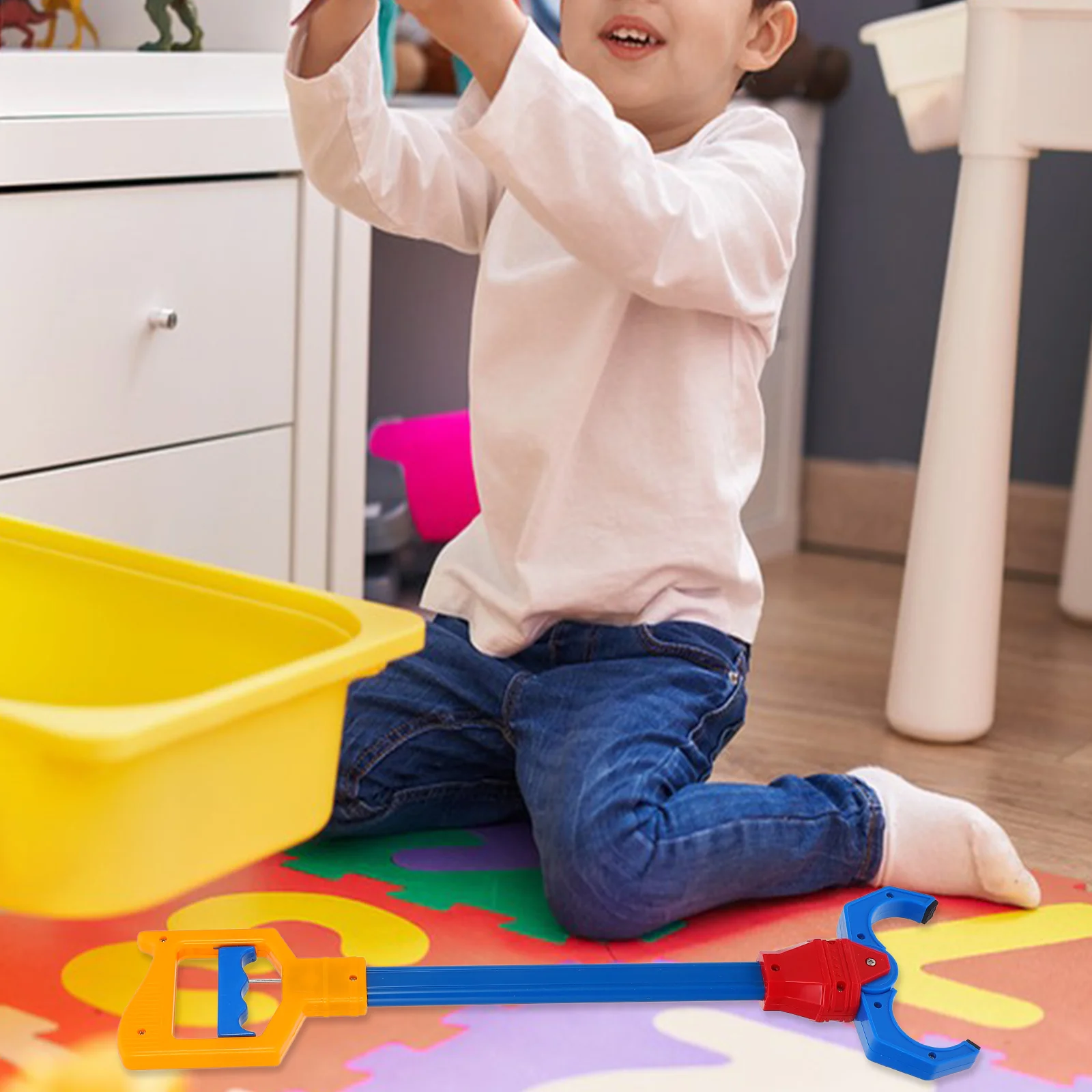 Pince à bras mécanique, jouets, pince à ordures en fer Vintage pour l'extérieur pour enfants