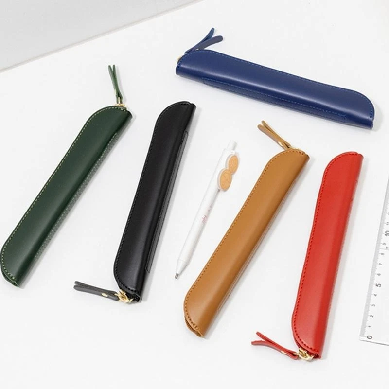 Ballpoint Pen Packaging Storage Bag PU Leather Pen Case Holder Sleeve Pen