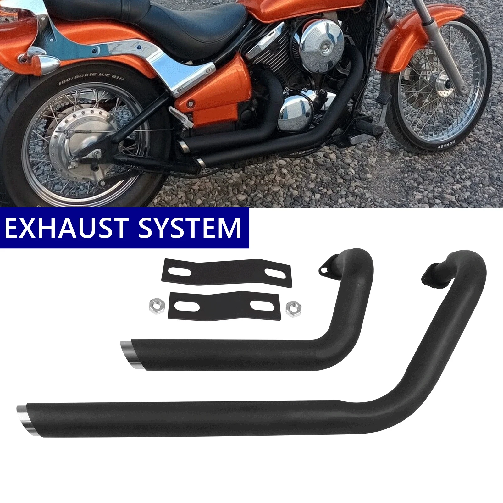 

Motorcycle Exhaust Pipe Muffler Silencer For Kawasaki Vulcan 800 S EN800 VN800 S800 VN400 VN 400 S 800 All Years Vent Pipe