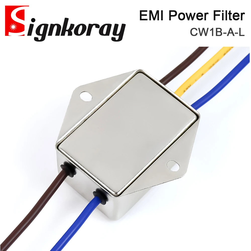 SignkoRay EMI Power Filter CW1B-3A 6A 10A 20A-L AC 220V Single Phase Interference Purification