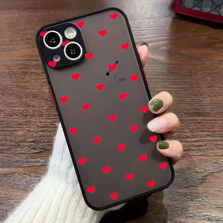 Carino Amore Cuore Fiori Opaco Cassa Del Telefono Per Xiaomi 10T 11 11T 12 12X 12S 12T F4 F5 M3 M4 X3 X4 X5 GT NFC PRO TPU Caso FAI DA TE Borsette