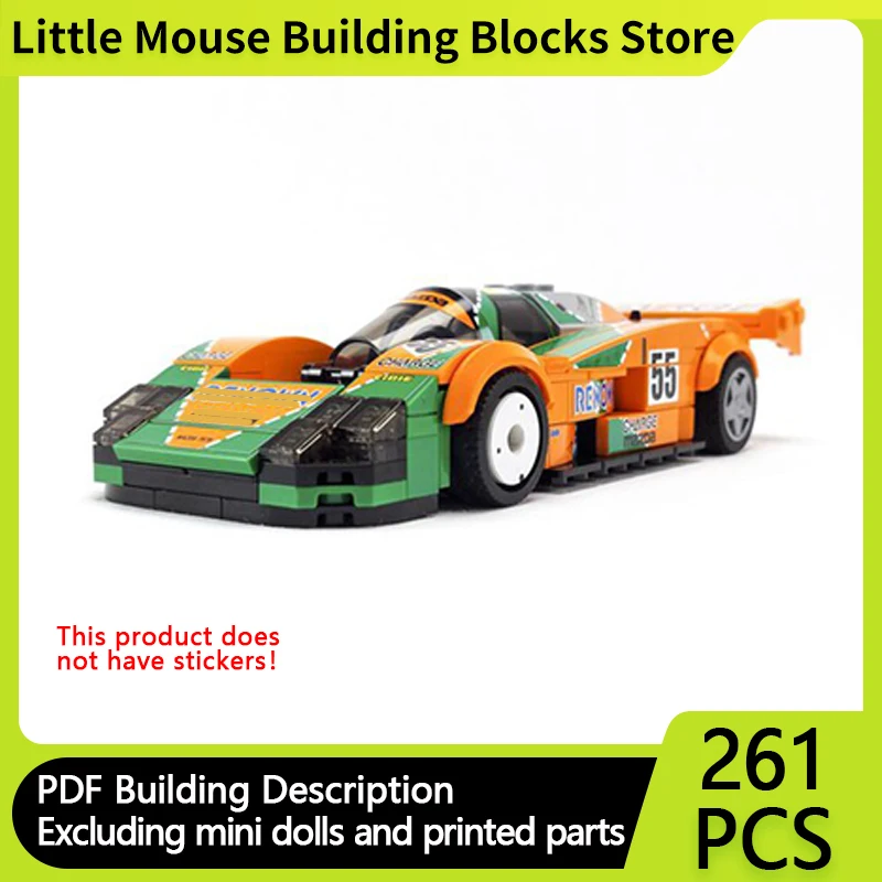 Speed Champion Model MOC Building Bricks 787B Top Tier Sports Car Modular Technology Gifts Holiday Assemble Children Toys Suit