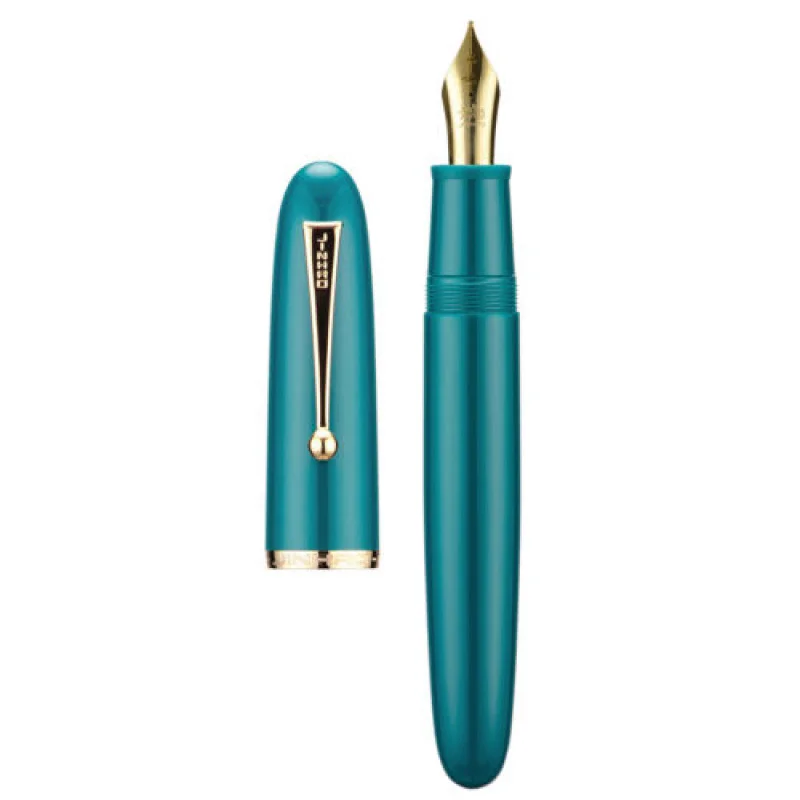 

A+ Jinhao 9019 Fountain Pen #8 F/M Heartbeat Nib, Lake Blue Resin & Large Converter