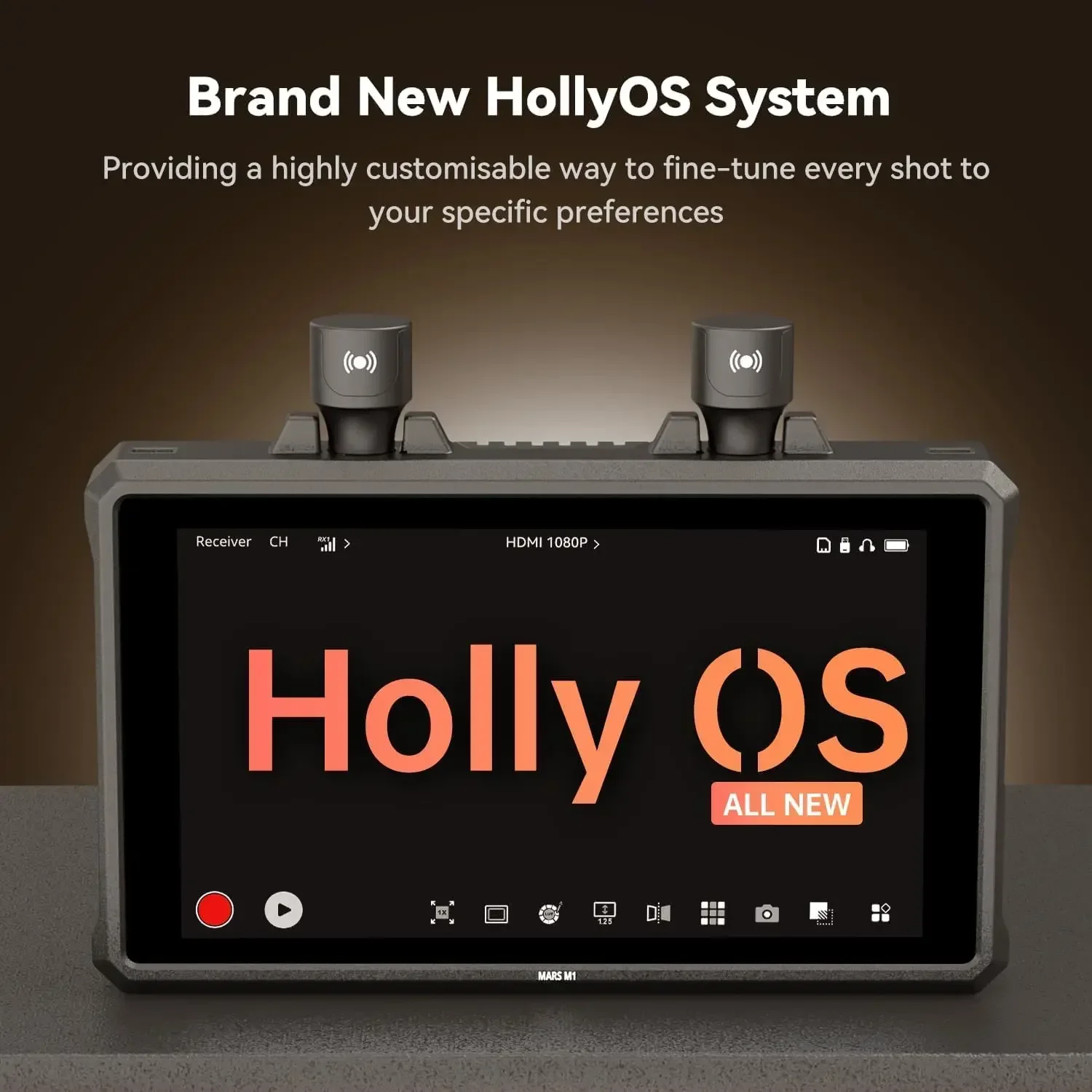 home.Hollyland Mars M1 Enhanced Wireless Transmitter & Receiver & Monitor, 3-in-1, SDI Wireless Video Transmission System