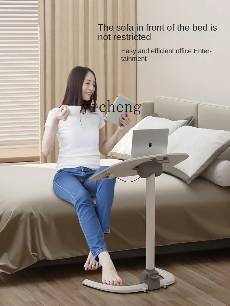 ZZc Foldable and Hoisting Computer Desk Standing Elevated Working Platform Movable Study Book Table