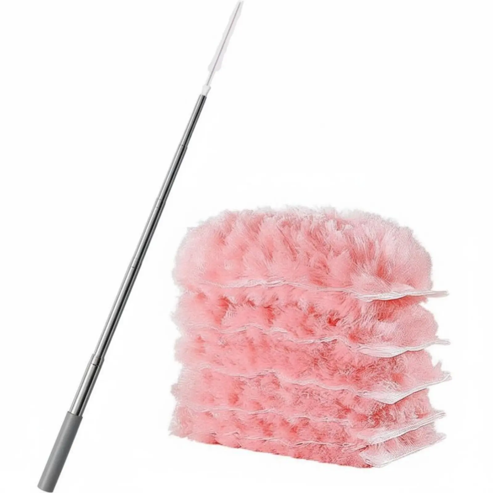 Picture 6: 5 Pieces Extendable Cleaning Tool Pole Electrostatic Adsorption Particlesing Tool Disposable Refills Bendable Head