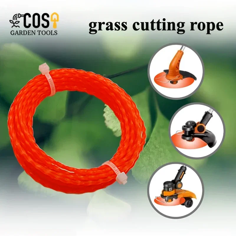 2.4/2.7/3.5/4.0mm*5/1015m Nylon Grass Trimmer Rope Brush Cutter Strimmer Line Mowing Lawn Mower Accessory Grass Cutter Lines