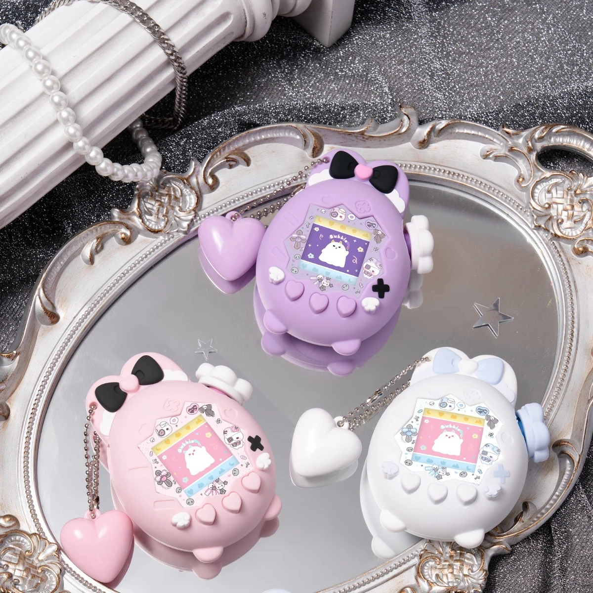 For Tamagotchi Paradise Silicone Protective Case Easter Bunny Gift Panel Sticker Knob Cover And Pendant Game Accessories Kit
