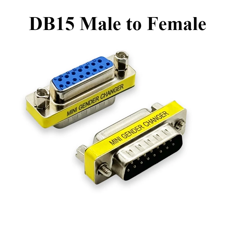 5Pcs DB9/15/25/37 Male to Male/Female,Female to Female RS232 Serial Port Com Connector Mini Gender Changer Adapter Null Modem