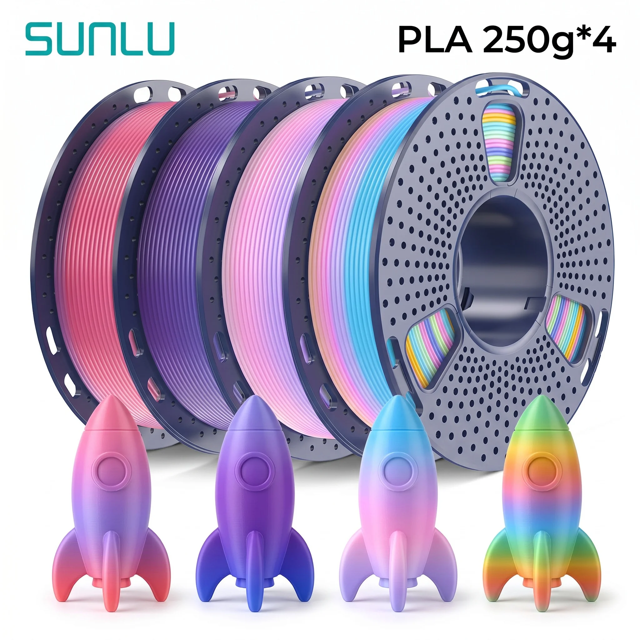 SUNLU Filament-Bundle 4/8 Spulen 250g X 4 Filament Seide PLA Matt PLA PETG für 3D-Drucker