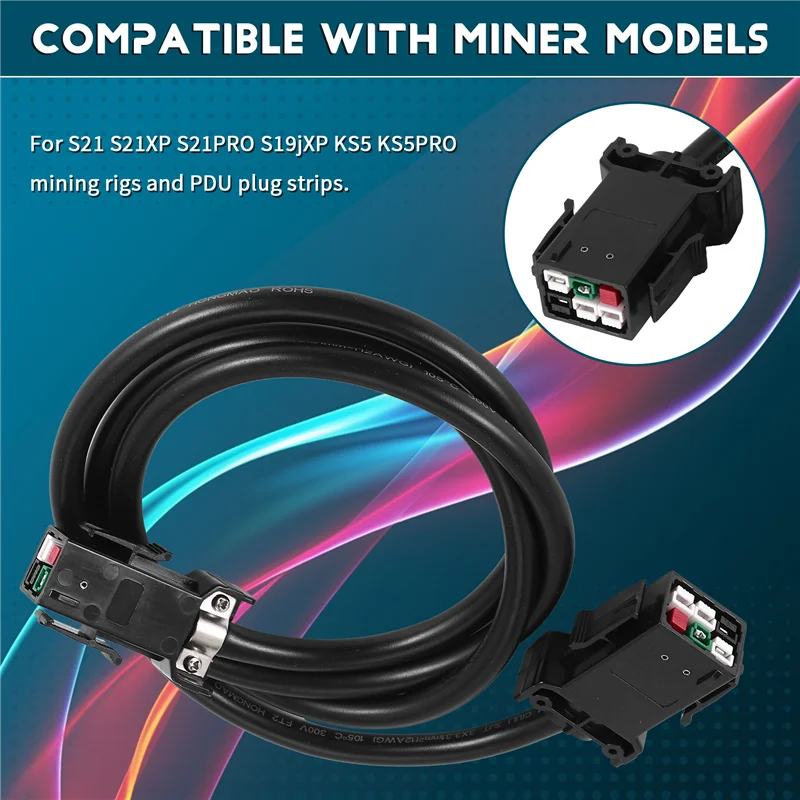 

Кабель питания ABMF-P13 к P33 для Antminer S21 S21XP S21PRO S19jxp KS5 KS5PRO для майнинговых установок и полосок PDU