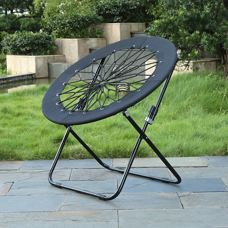 Game Chair Camp Field Camping and Room Bungee Folding Dish Chair for Room Garden and Outdoo