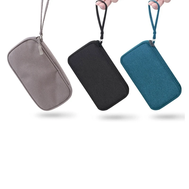 Mini Polyester Carrying Storage Bag for Power Bank Earphone SSD USB Cable Simple Stylish Strong Anti Scratches