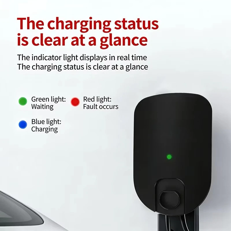 7KW for BYD Wall-mounted EV Charger New Household Electric Vehicle Charger with GB Interface and TYPE2 With Adapter