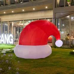 2m Inflatable Christmas Hat Air Model, Shopping Mall Christmas Light Arch Model Decoration, Festival Roof Props, Garden Party