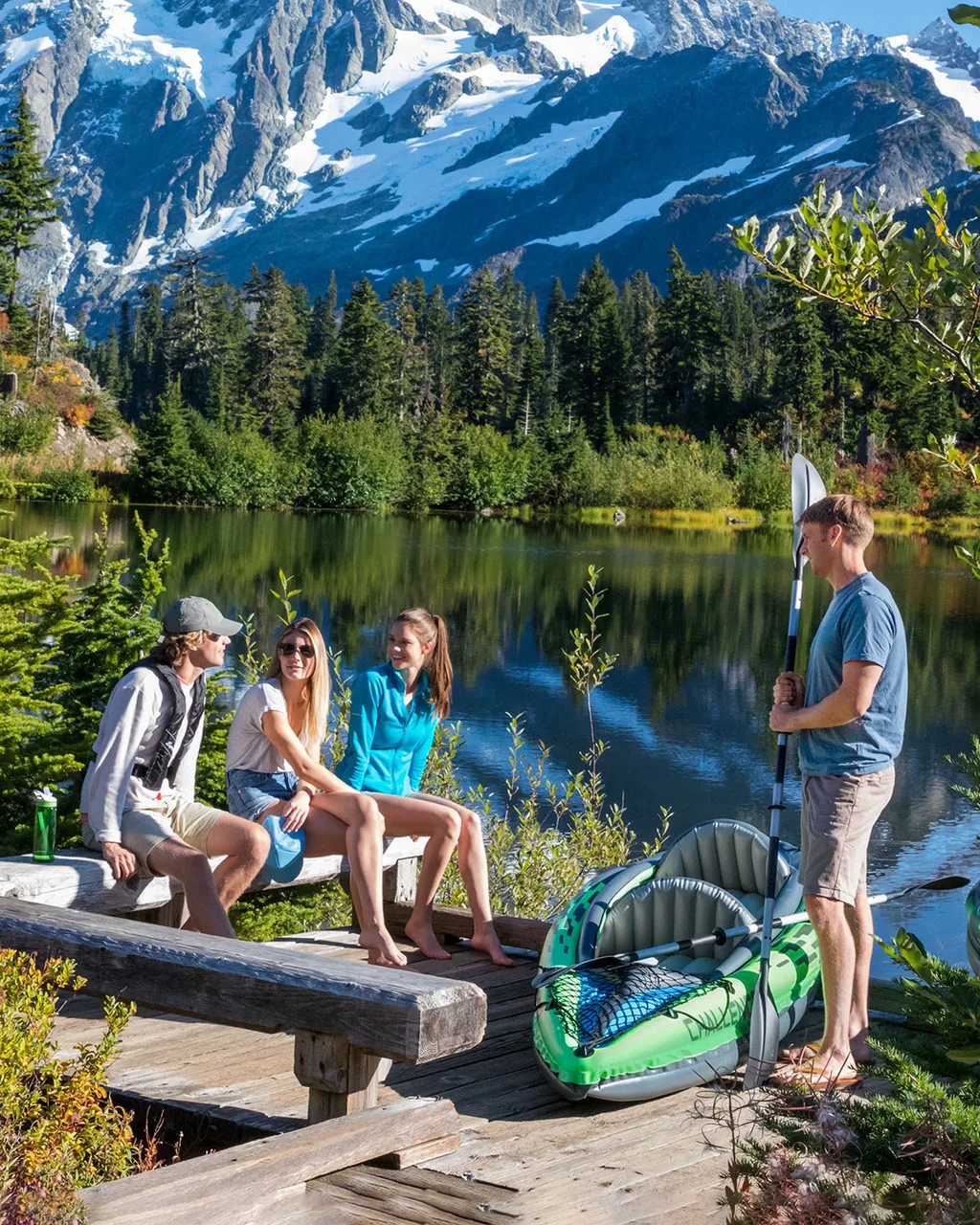 Portable 2-Person Fishing Kayak Set Inflatable Kayak With Paddle & Pump PVC Tarpaulin Hull Material