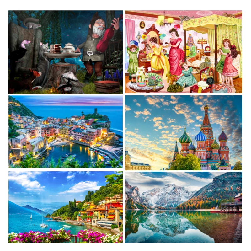 Paper Puzzle 1000 Pieces For Kid Adult Architectural Landscape Animal Oil Painting Puzzle Family Game Home Wall Decoration p403