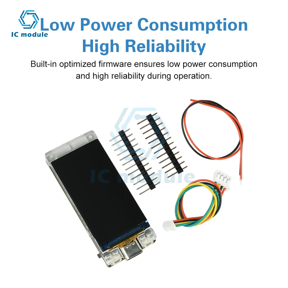 ESP32-R8 Development Board with 1.9 Inch TFT Screen - T190 Module for Hash Rate Calculation (388KH/s) WiFi BT & Type-C