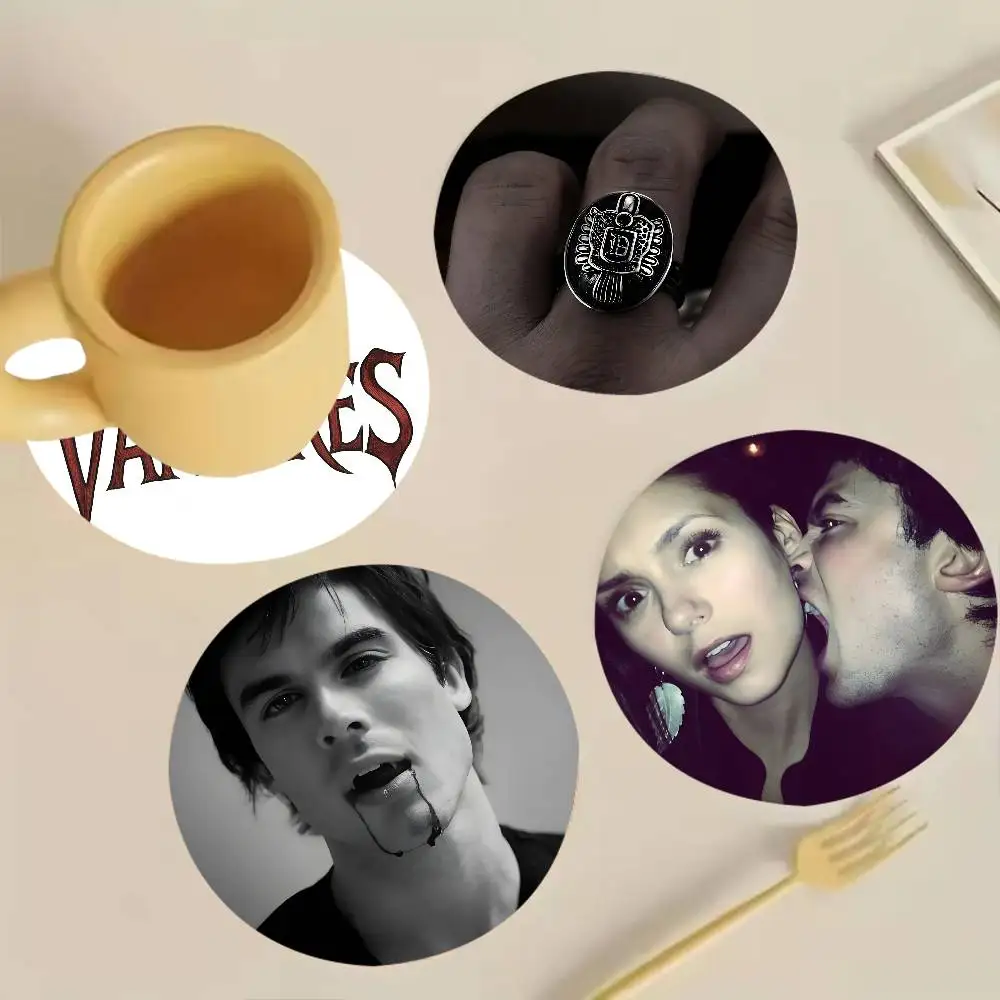 T-The Vampire Diaries-s Heat-Resistant Pine Coasters Lightweight Sturdy for All Drinkware Easy to Clean