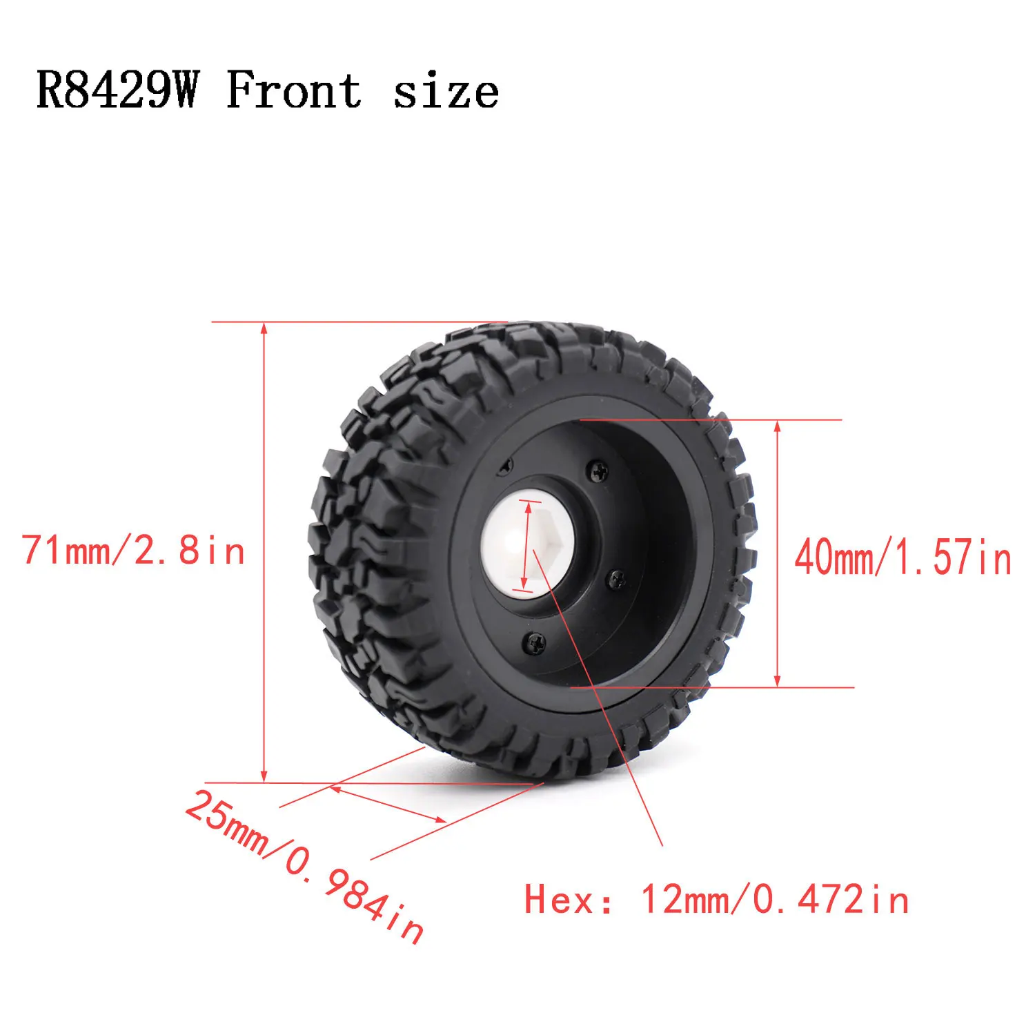 Vorne Hinten Reifen Rad Reifen für Wltoys 144001 144010 124016 124017 124010 ZD Racing BX12 1/12 1/14 RC Off-Road Auto Upgrade Teile – Detail 19
