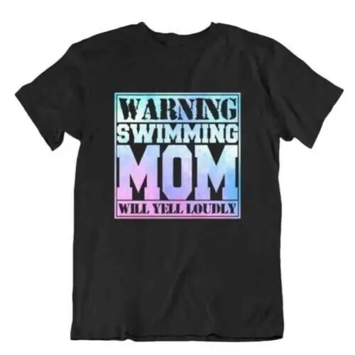 Nuoto Mamma T-Shirt Sportivo Hobby Camicie Divertente Fitness Fresco Tee