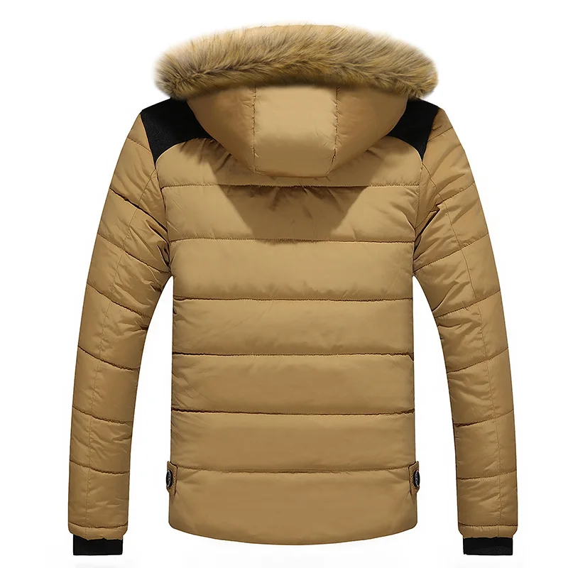 Drop Shipping Men Winter Jackets With Fur Collar Fashion Keep Warm Parka Homme LBZ11