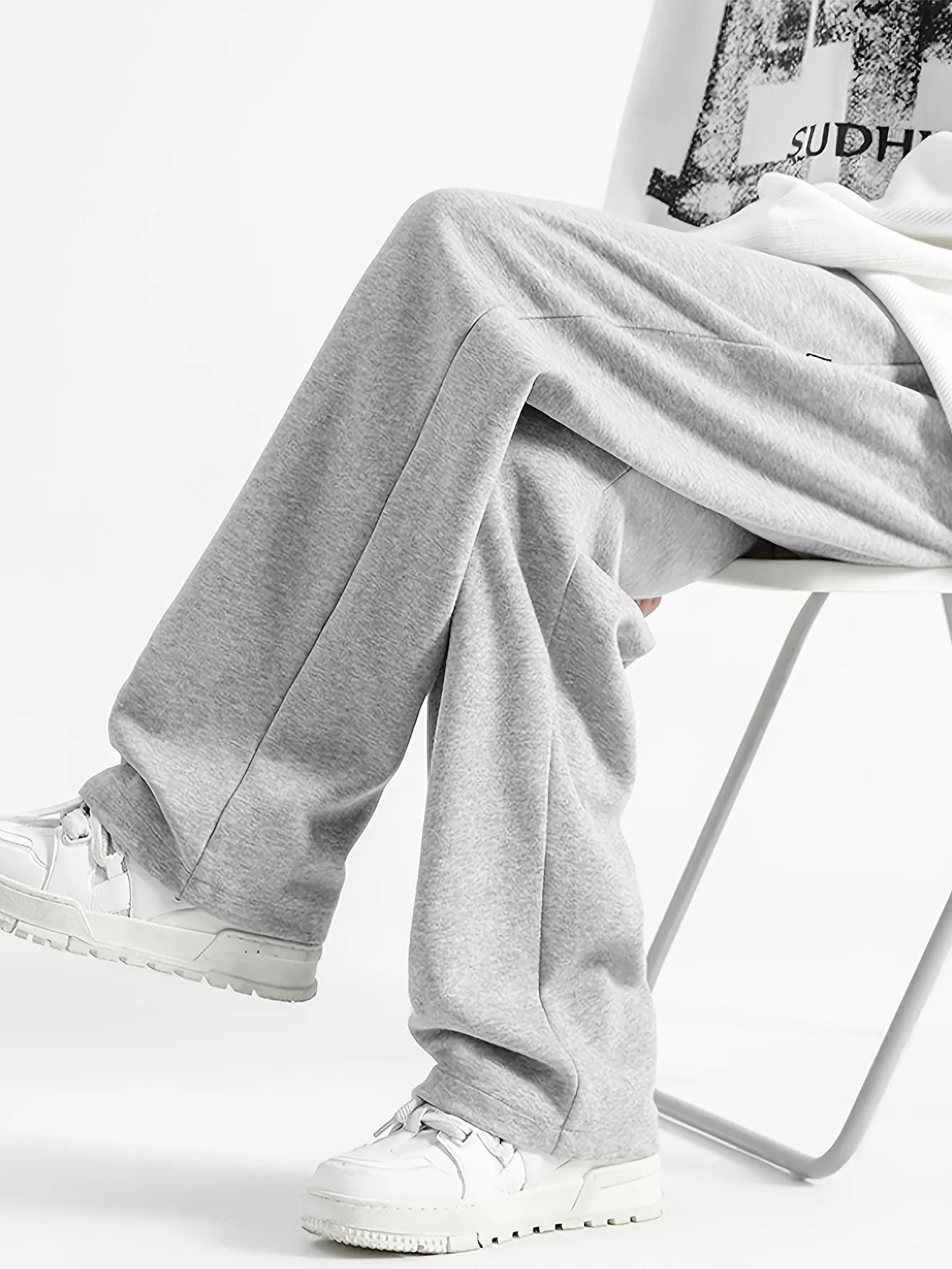 

Hot Selling Bathroom Pants New Autumn Straight Leg Pants for Men Hong Kong Style Couple Loose Floor Length Pants